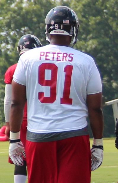 Corey Peters with the Atlanta Falcons, 2013