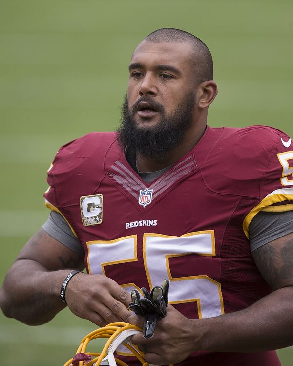 Adam Hayward with the Washington Redskins, 2014
