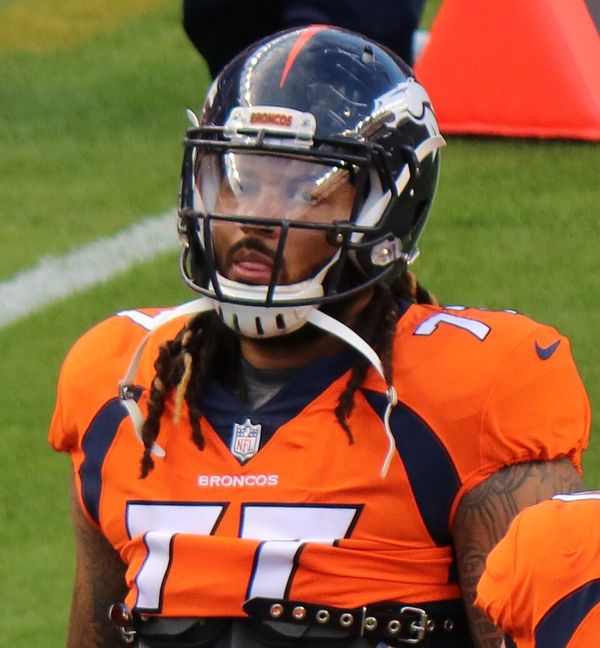 Billy Turner with the Denver Broncos, 2017