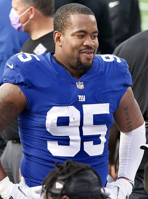 B.J. Hill with the New York Giants, 2020