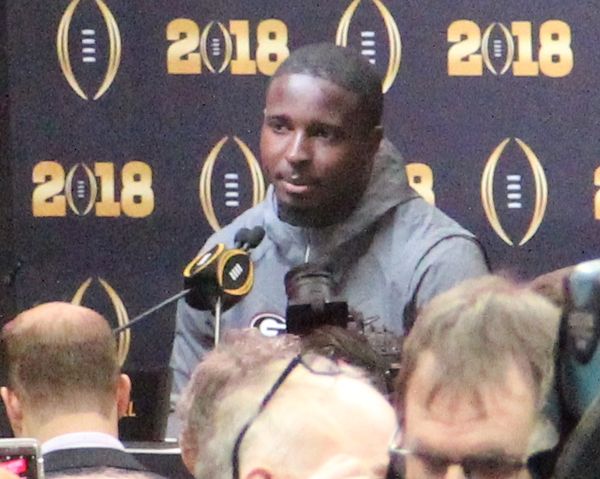 Sony Michel with the New England Patriots, 2018