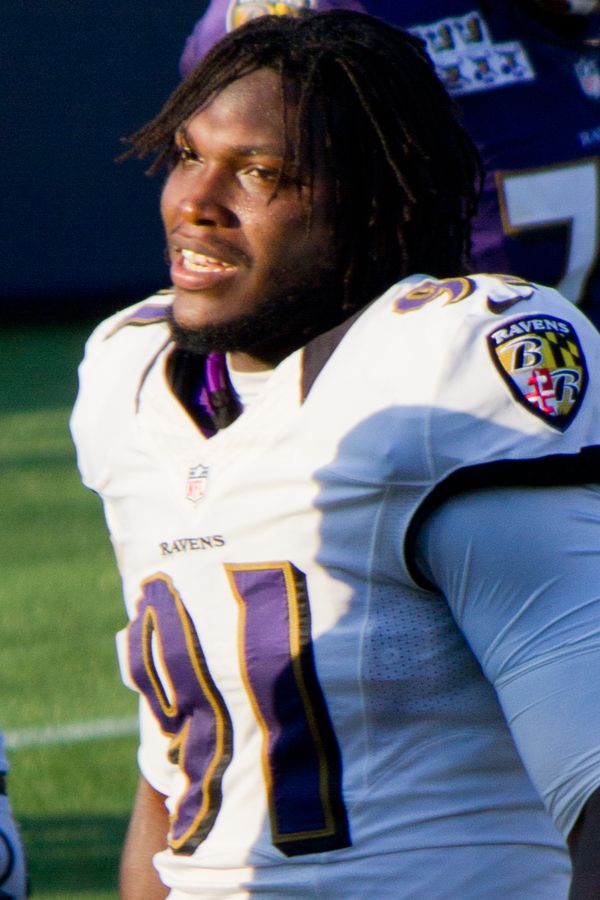 Courtney Upshaw with the Baltimore Ravens, 2012