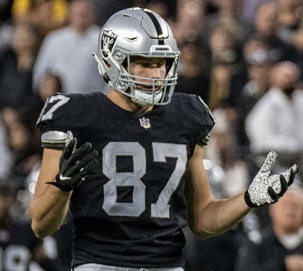 Foster Moreau with the Las Vegas Raiders
