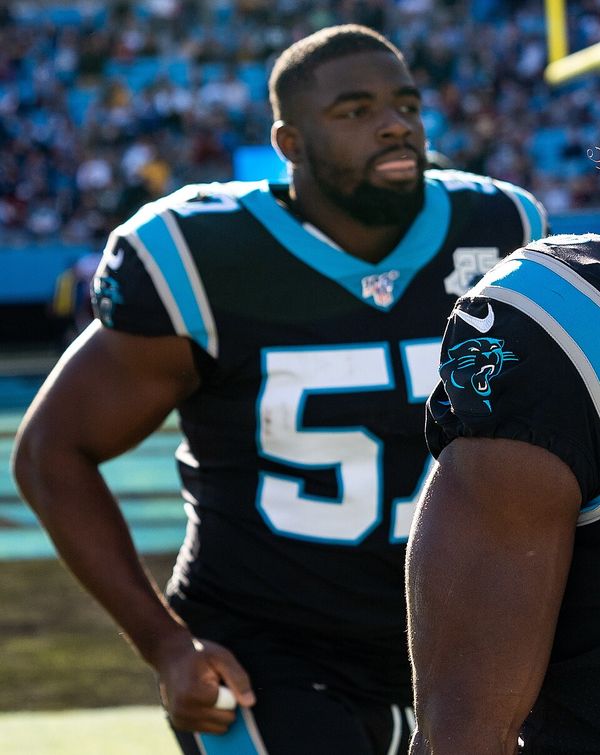 Andre Smith with the Carolina Panthers, 2019