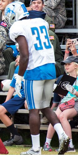 Kerryon Johnson with the Detroit Lions, 2018