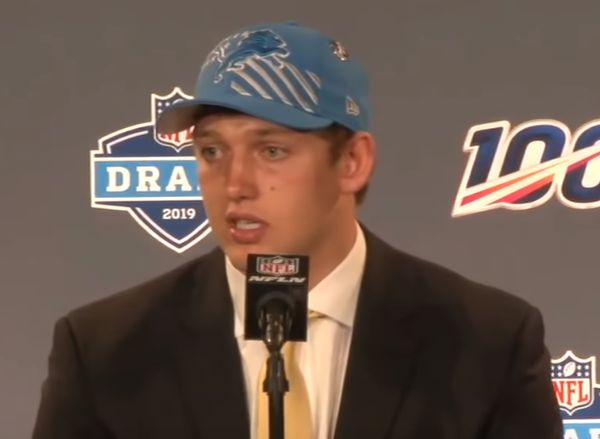 T.J. Hockenson with the Detroit Lions, 2019