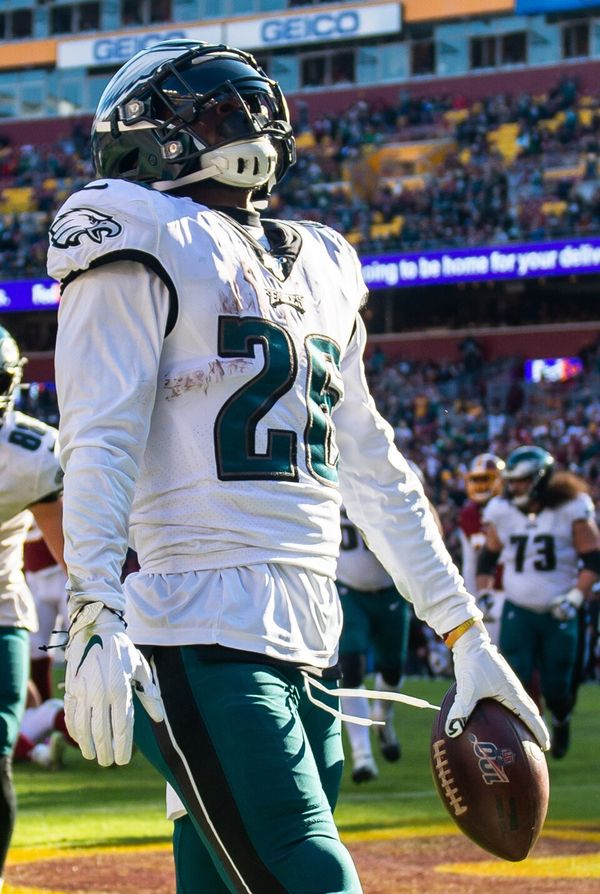 Miles Sanders with the Philadelphia Eagles, 2019