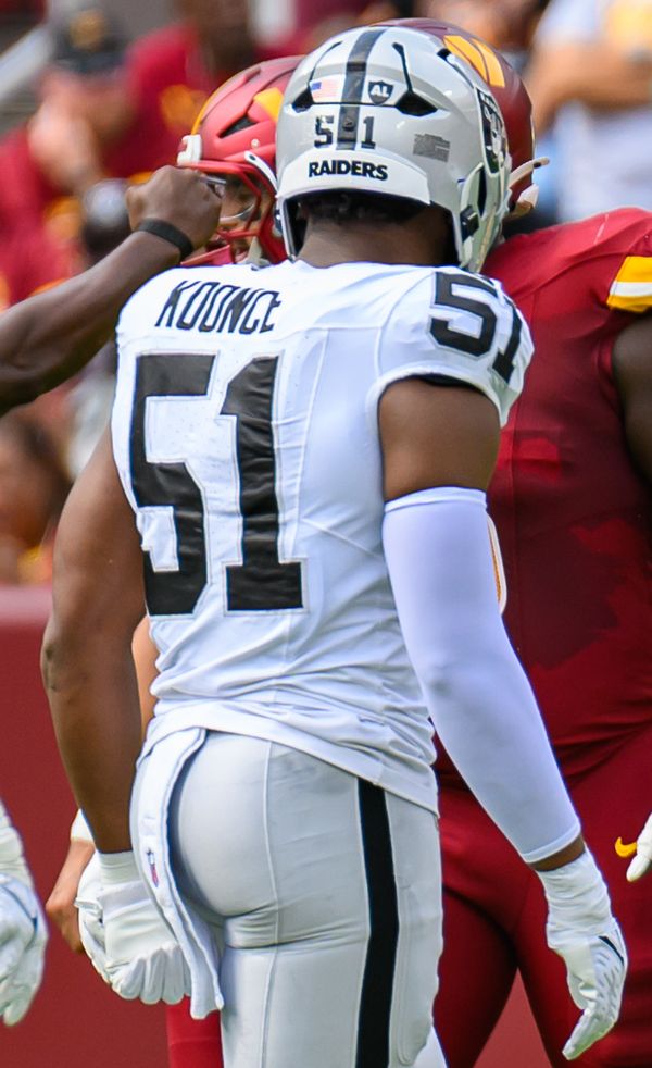 Malcolm Koonce with the Las Vegas Raiders, 2025