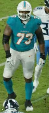 Austin Jackson with the Miami Dolphins, 2024