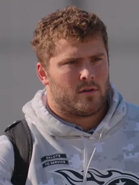 Peter Skoronski with the Tennessee Titans, 2024