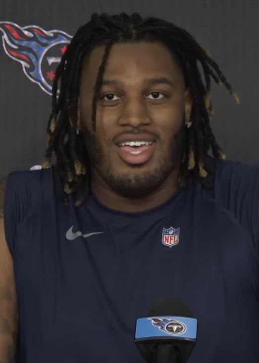 J.C. Latham with the Tennessee Titans, 2024