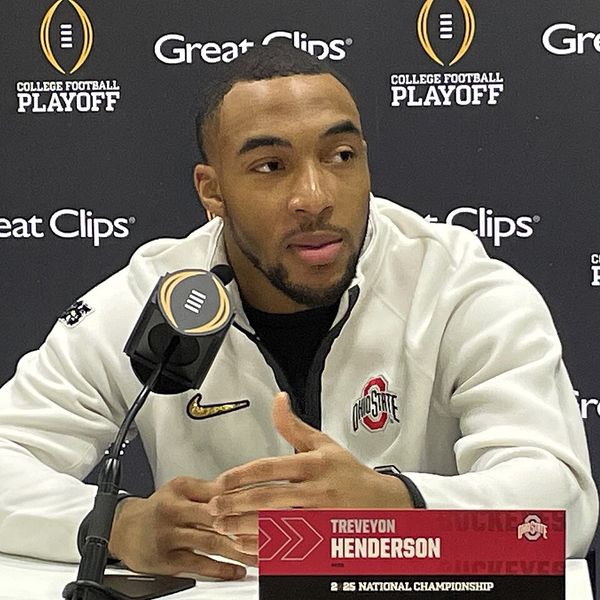 TreVeyon Henderson with the New England Patriots, 2025