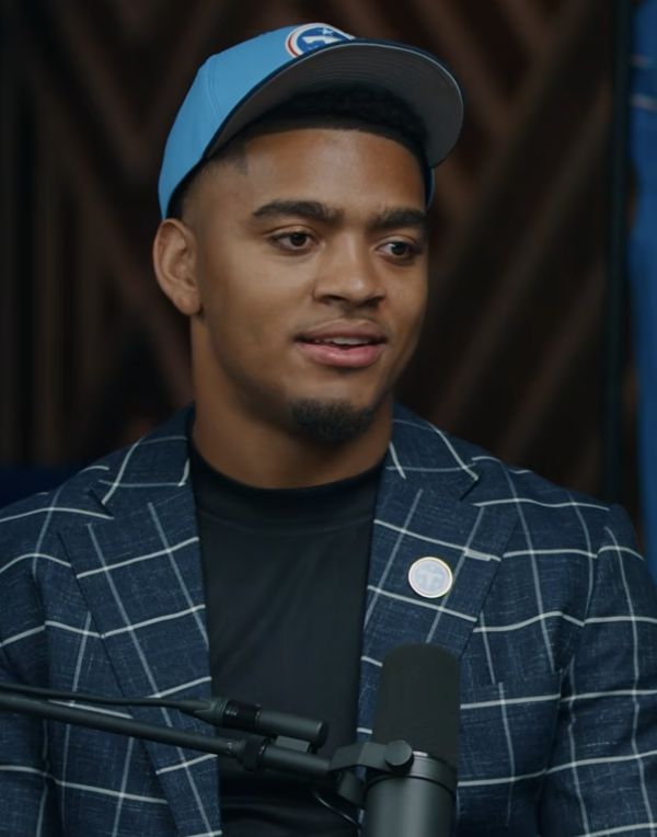 Keldric Faulk with the Tennessee Titans, 2026