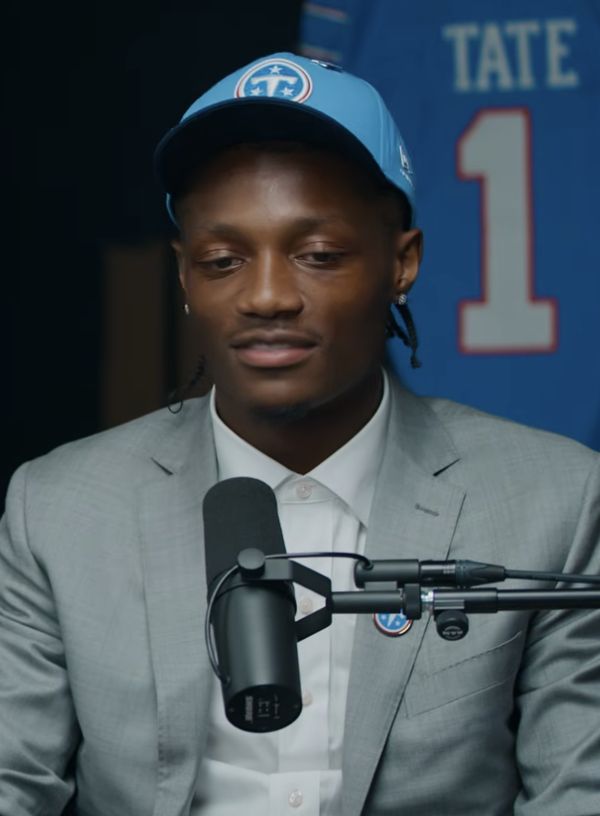 Carnell Tate with the Tennessee Titans, 2026