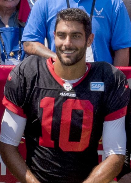 Jimmy Garoppolo with the San Francisco 49ers, 2018