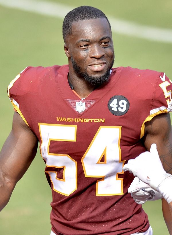 Kevin Pierre-Louis with the Washington Football Team, 2020