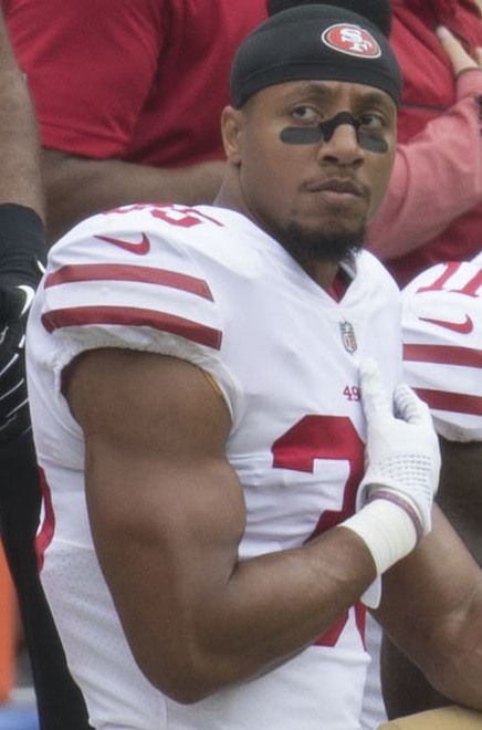 Eric Reid with the San Francisco 49ers, 2017