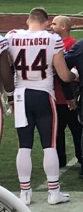 Nick Kwiatkoski with the Chicago Bears, 2018