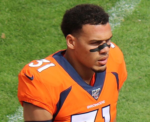 Justin Simmons with the Denver Broncos, 2019
