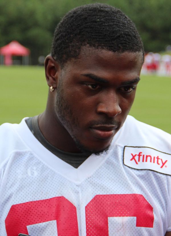 Tevin Coleman with the Atlanta Falcons, 2015