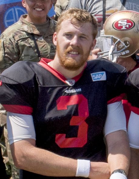 C.J. Beathard with the San Francisco 49ers, 2018