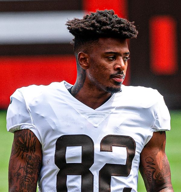 Rashard Higgins with the Cleveland Browns, 2021