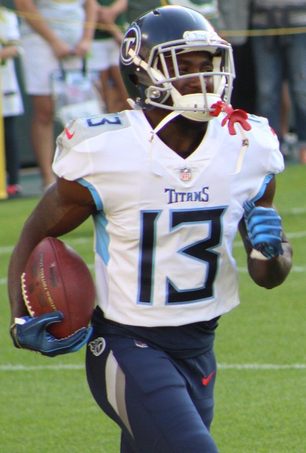 Taywan Taylor with the Tennessee Titans, 2018