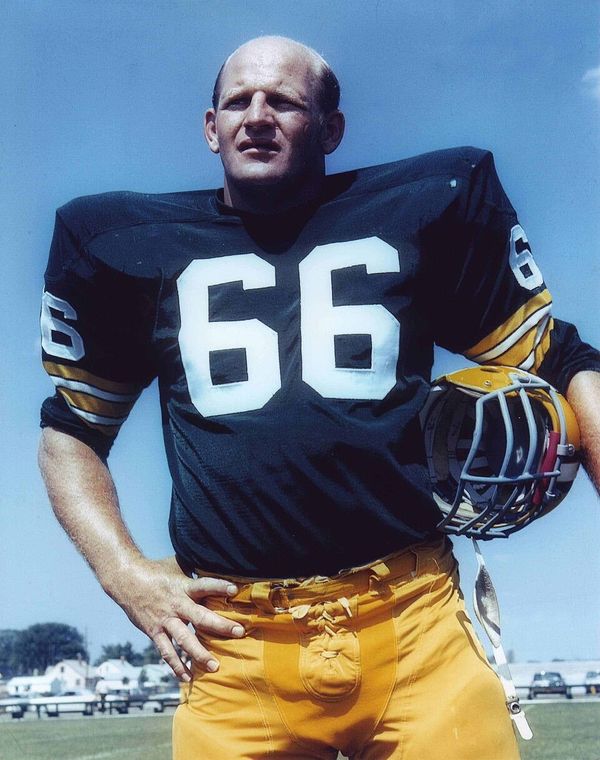 Ray Nitschke with the Green Bay Packers