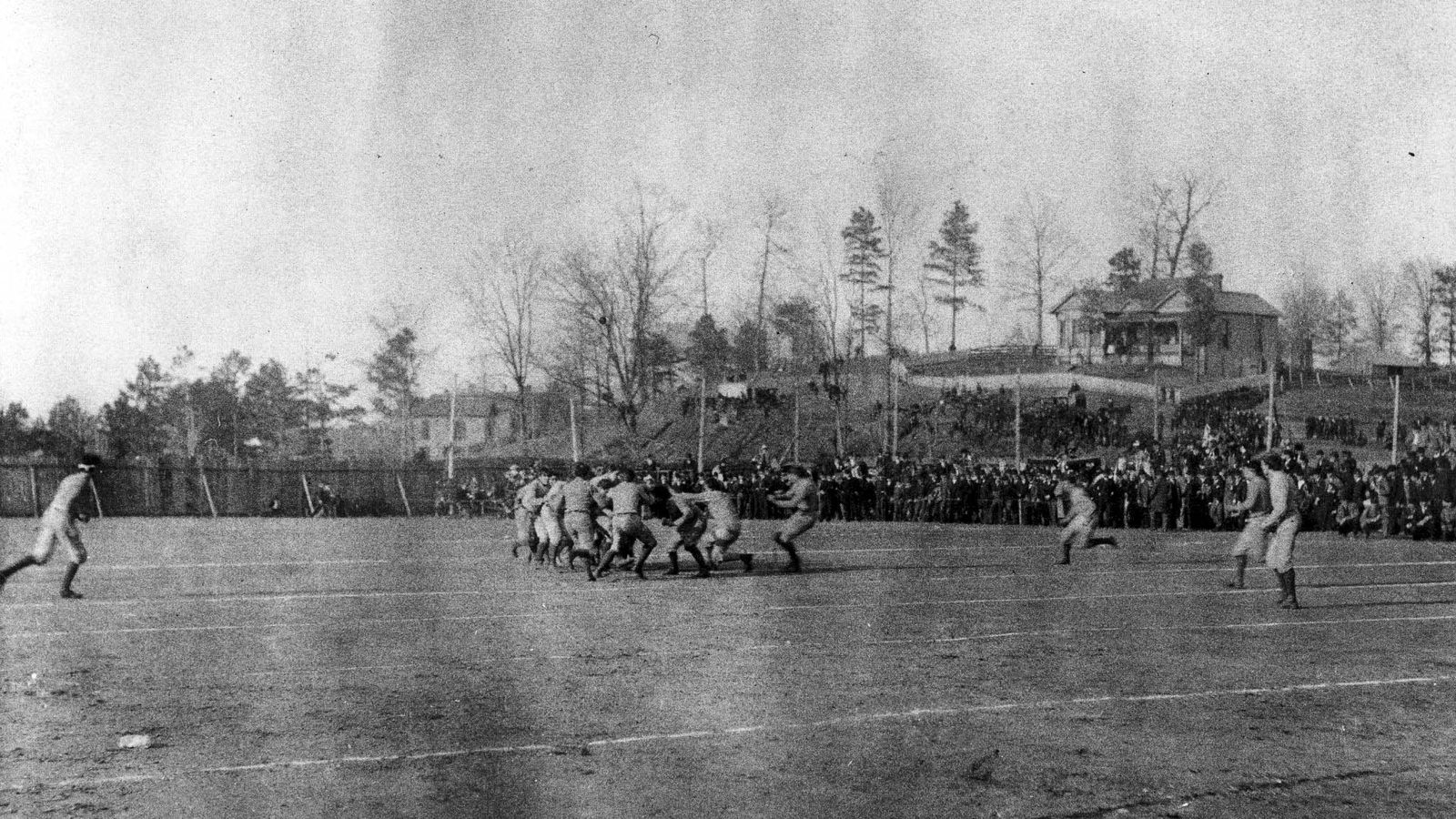 Scene of the first Iron Bowl ever.