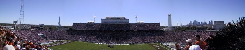 Panoramic shot of the 2001 Red River Shootout.