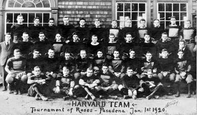 Harvard team that played the 1920 Rose Bowl