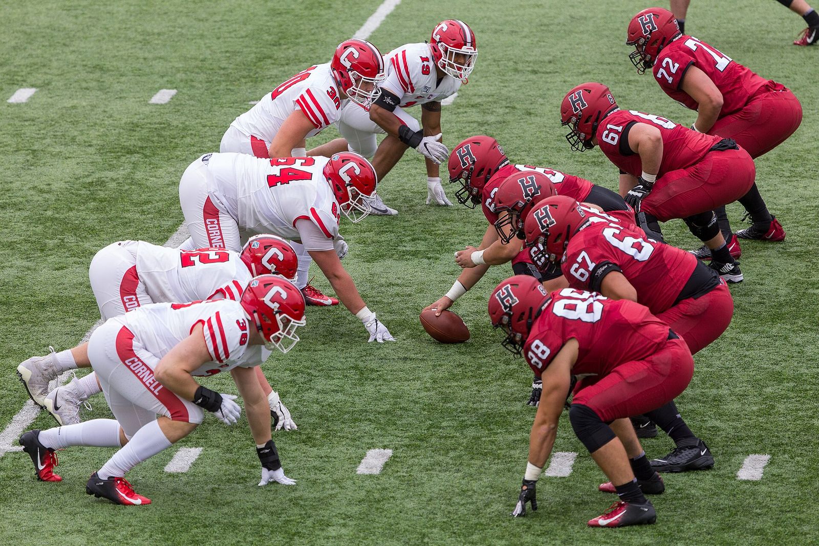 The Crimson defeated Cornell, 35-22