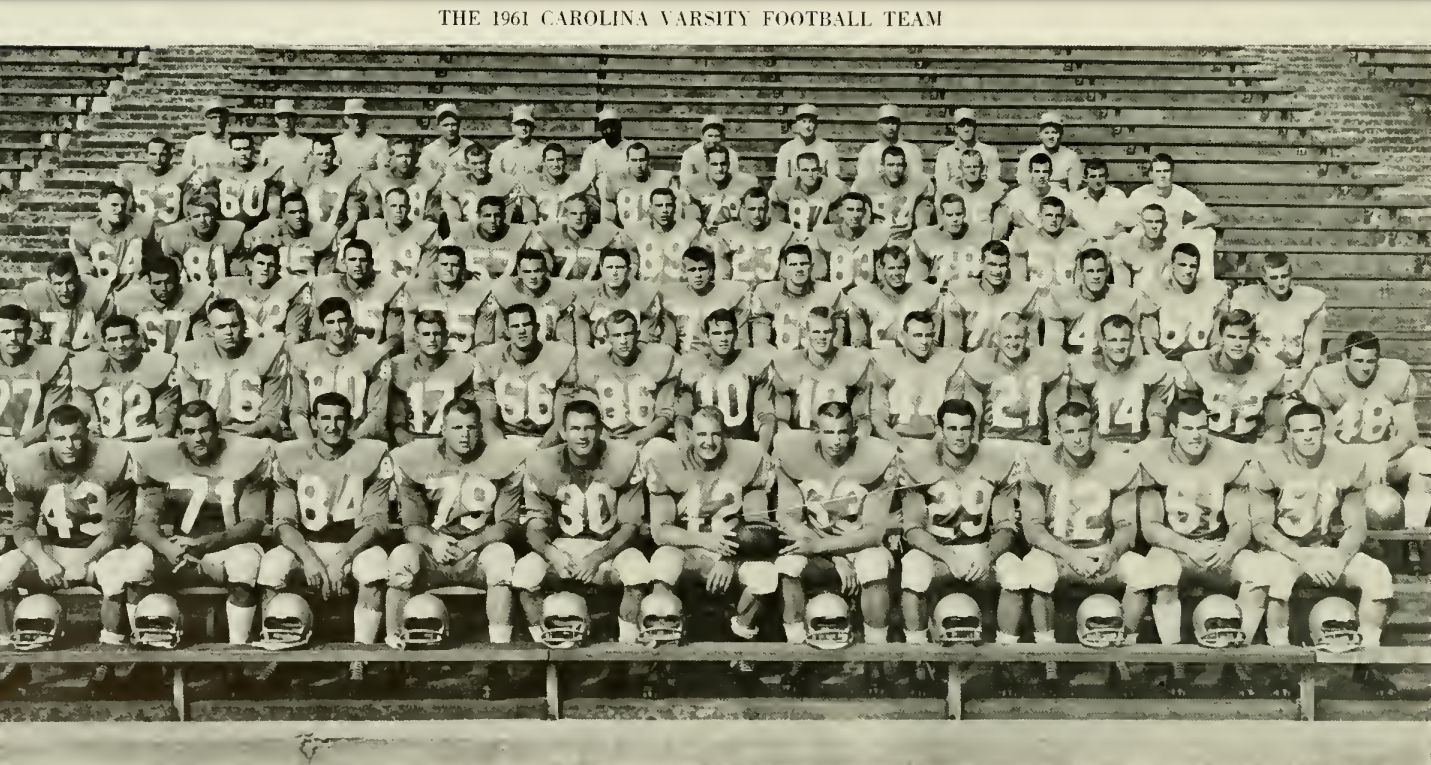 1961 team portrait from The Yackety Yack yearbook