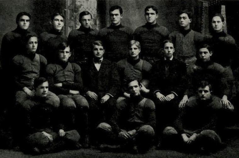 Coach Herr is third from left in the middle row; team captain Ingham is third from right