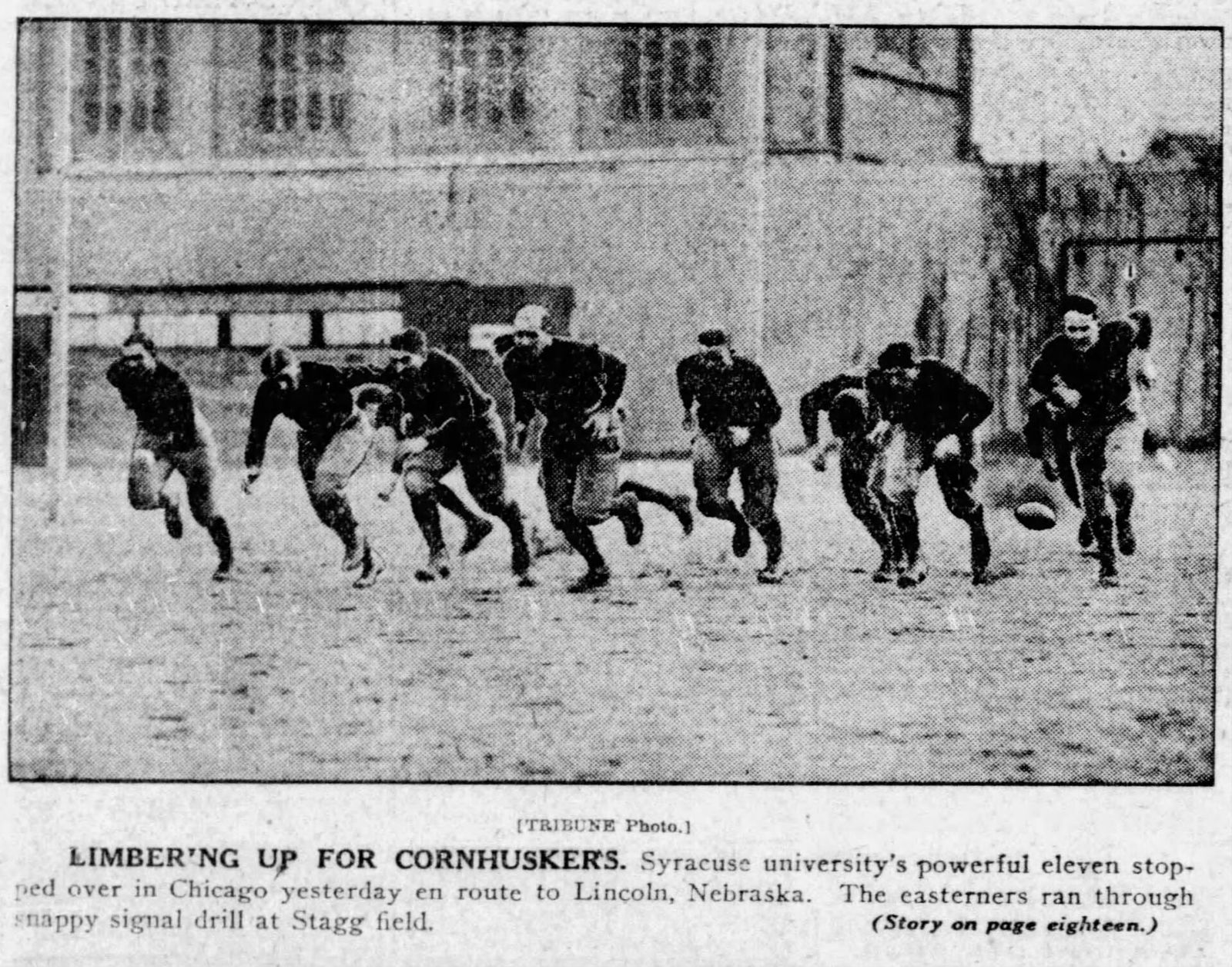 Stagg Field and the 1923 Syracuse Orangemen football team