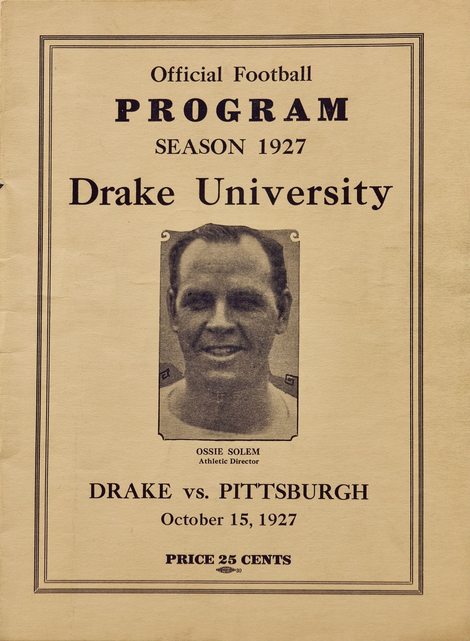 Poster promoting the Official Football program