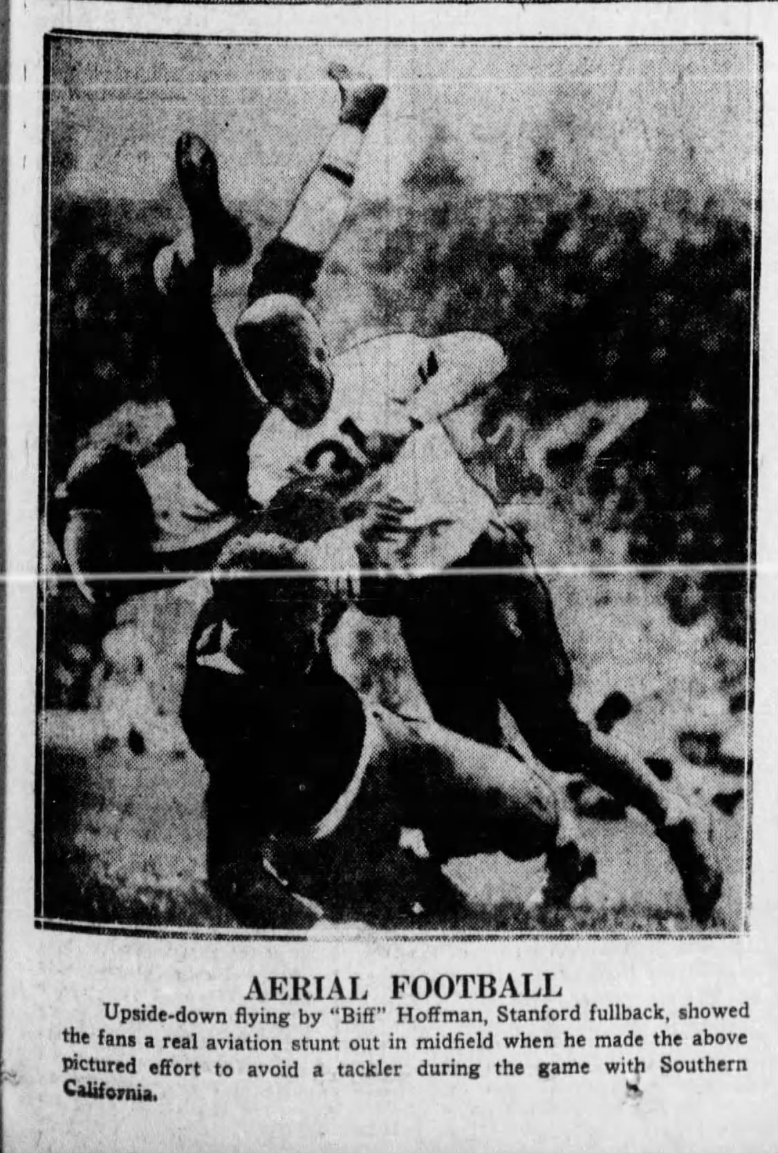 Photograph taken from the November 3, 1928 football game between Stanford University and the University of Southern California.