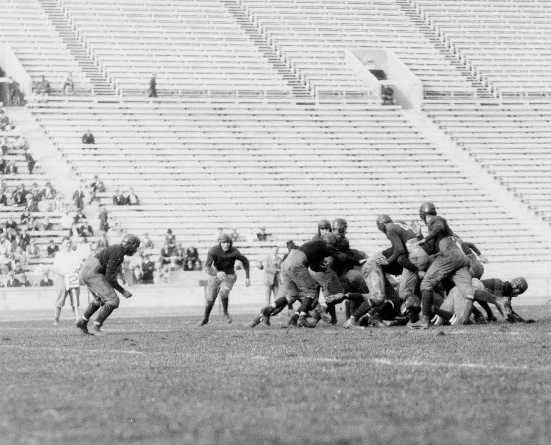 Pomona plays USC at the inaugural game at the Los Angeles Coliseum