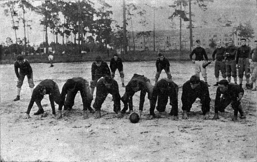 The 1912 Gators practicing on the UF campus