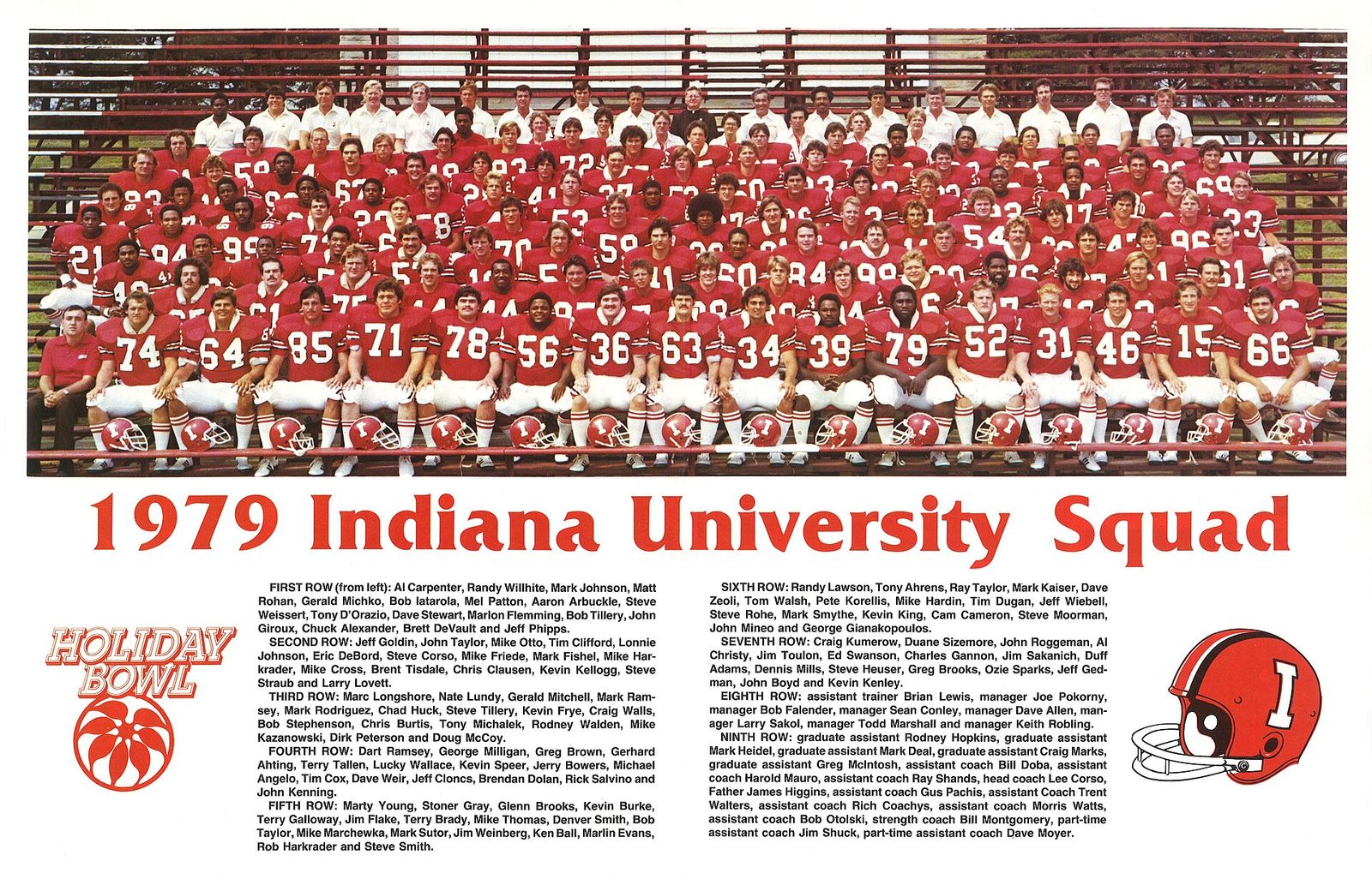 Team photo of the 1979 Holiday Bowl