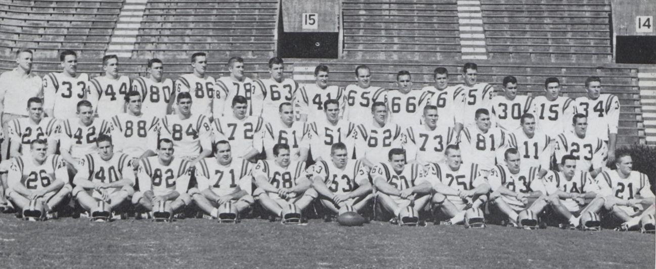Official team portrait from 1962 Gumbo